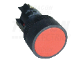 Comutator tip buton, corp din material plastic, rosu NYGEH142P 1NC, 0,4A/400V AC, IP42, d=22mm