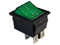 Intrerupator pentru aparate, iluminat, P-O, 2 poli, verde TES-44 16(6)A, 250V AC