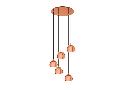 Lampa suspendata ROCAMAR 1 copper 220-240V,50/60Hz