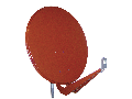 Antena satelit 85cm/80cm,Al,40dB,sup.dubl.LNB incl.,rosu