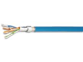 Cablu flexibil SF/UTP Cat.5 200MHz 4x2xAWG26 PVC albastru