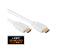 Cablu HDMI 1.4, 2x HDMI19 tip A tata, Aur, Alb, 3m