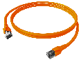 Patchcablu Cat.6a/10GB ecranat RJ45,LS0H,orange 0,5m