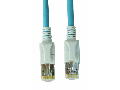 Patchcablu Cat6a cu LED ecranat RJ45 albastru 10GB 1m