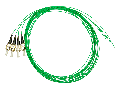 Pigtail ST, 50/125µm OM2, 2m, Easy Strip, verde, 4buc