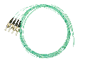 Pigtail ST, 50/125µm OM3, 2m, Easy Strip,Aqua,4buc