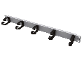 Routing Panel 1U with 5 Cable Clamps of Plastic 78mm RAL7035