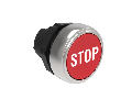 Push buton , diametru, WITH SYMBOL 22MM PLATINUM SERIES, FLUSH, STOP / RED