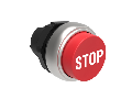 Push buton , diametru, WITH SYMBOL 22MM PLATINUM SERIES, EXTENDED, STOP / RED