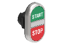 Buton dublu, diametru, WHITE INDICATOR Ø22MM PLATINUM SERIES, 2 FLUSH PUSH BUTTONS. BOTH diametru, GREEN -Rosu/ START - STOP