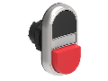 Buton dublu, diametru, WHITE INDICATOR Ø22MM PLATINUM SERIES, 1 EXTENDED AND 1 FLUSH PUSH BUTTONS. BOTH diametru, BLACK - RED