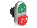 Buton dublu, diametru, WHITE INDICATOR Ø22MM PLATINUM SERIES, 1 EXTENDED AND 1 FLUSH PUSH BUTTONS. BOTH diametru, GREEN -Rosu/ START - STOP