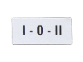 Eticheta cu text pentru LPX AU100 LEGEND HOLDER, INTERNATIONAL LABELS FOR SELECTOR SWITCHES, I - 0 - II