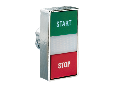 Buton dublu, diametru, WHITE INDICATOR, Ø22MM 8LM METAL SERIES, 2 FLUSH PUSH BUTTONS. BOTH diametru, GREEN -RED