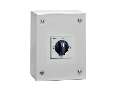 FOUR-POLE LINE CHANGEOVER SWITCHES I-0-II IN IEC/EN IP65 METAL ENCLOSURE, 40A