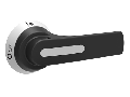 DOOR COUPLING HANDLE FOR GL0160...GL0315. SCREW FIXING. 125MM LEVER LENGTH PISTOL HANDLE - DEFEATABLE (REQ. UL508A). BLACK. ?10MM