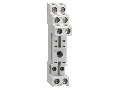 SOCKET FOR RELAY FOR FITTING ON DIN RAIL OR SCREWS, SCREW TERMINALS, CONTACT TERMINALS ALL ON UPPER SIDE