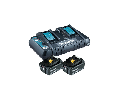 Kit de incarcare Li-Ion LXT 18V Makita 2 acumulatori 3.0Ah si incarcator dublu