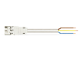 pre-assembled connecting cable; Eca; Plug/open-ended; 3-pole; Cod. A; H05Z1Z1-F 3G 2.5 mm²; 5 m; 2,50 mm²; white