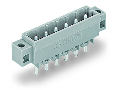 THT male header; 1.0 x 1.0 mm solder pin; straight; clamping collar; Pin spacing 5 mm; 2-pole; gray