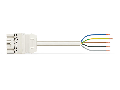 pre-assembled connecting cable; Eca; Plug/open-ended; 5-pole; Cod. A; H05VV-F 5G 1.5 mm; 6 m; 1,50 mm; white