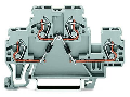 Component terminal block; double-deck; with 2K7 and 10K0 resistors; for DIN-rail 35 x 15 and 35 x 7.5; 2.5 mm²; CAGE CLAMP®; 2,50 mm²; gray