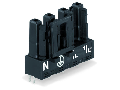 Socket for PCBs; straight; 4-pole; Cod. A; black