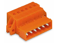 1-conductor male connector; clamping collar; 2.5 mm²; Pin spacing 5.08 mm; 14-pole; 2,50 mm²; orange