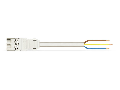 pre-assembled connecting cable; Eca; Plug/open-ended; 3-pole; Cod. A; H05Z1Z1-F 3G 1.5 mm; 8 m; 1,50 mm; white