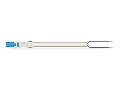 pre-assembled connecting cable; Eca; Plug/open-ended; 2-pole; Cod. I; H05Z1Z1-F 2 x 1,50 mm; 5 m; 1,50 mm; blue