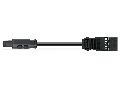 pre-assembled adapter cable; Eca; Socket/plug MIDI; 3-pole; Cod. A; H05Z1Z1-F 3G 2.5 mm²; 2 m; 2,50 mm²; black