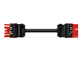 pre-assembled interconnecting cable; Eca; Socket/plug; 5-pole; Cod. P; H05VV-F 5G 2.5 mm²; 8 m; 2,50 mm²; red