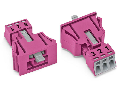 Snap-in plug; 3-pole; Cod. B; 1,50 mm²; pink