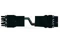 pre-assembled interconnecting cable; Eca; Socket/plug; 5-pole; Cod. A; H05VV-F 5G 4.0 mm²; 8 m; 4,00 mm²; black