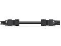 pre-assembled interconnecting cable; Eca; Socket/plug; 2-pole; Cod. A; H05VV-F 2 x 1.5 mm²; 3 m; 1,50 mm²; black