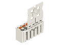 1-conductor female plug; Gripping plate; 2.5 mm²; Pin spacing 5 mm; 10-pole; 2,50 mm²; light gray