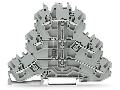 Component terminal block; triple-deck; with diode 1N4007; Anode, bottom; for DIN-rail 35 x 15 and 35 x 7.5; 2.5 mm²; Push-in CAGE CLAMP®; 2,50 mm²; gray