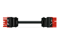 pre-assembled interconnecting cable; Eca; Socket/plug; 5-pole; Cod. P; H05VV-F 5G 2.5 mm²; 4m; 2,50 mm²; red