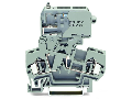 2-conductor fuse terminal block; with pivoting fuse holder; for 5 x 30 mm miniature metric fuse; with blown fuse indication by neon lamp; 120 V; for DIN-rail 35 x 15 and 35 x 7.5; 4 mm²; CAGE CLAMP®; 4,00 mm²; gray