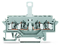 4-conductor disconnect terminal block; for DIN-rail 35 x 15 and 35 x 7.5; 2.5 mm²; CAGE CLAMP®; 2,50 mm²; blue