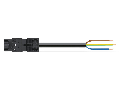 pre-assembled connecting cable; Eca; Plug/open-ended; 3-pole; Cod. A; H05VV-F 3G 1.5 mm; 3 m; 1,50 mm; white