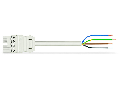 pre-assembled connecting cable; Eca; Plug/open-ended; 4-pole; Cod. A; H05VV-F 4G 1.5 mm; 2 m; 1,50 mm; white