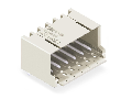 THR male header; 1.0 mm Ø solder pin; angled; Pin spacing 3.5 mm; 3-pole; light gray