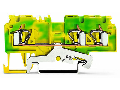 3-conductor ground terminal block; 4 mm²; side and center marking; for DIN-rail 35 x 15 and 35 x 7.5; CAGE CLAMP®; 4,00 mm²; green-yellow