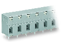 PCB terminal block; push-button; 2.5 mm; Pin spacing 10 mm; 3-pole; CAGE CLAMP; 2,50 mm; gray