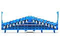 8-level terminal block for matrix patching; for 35 x 15 mounting rail; 1,50 mm; blue