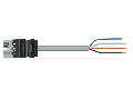 pre-assembled connecting cable; Eca; Plug/open-ended; 4-pole; Cod. B; Control cable 4 x 1.0 mm²; 7 m; 1,00 mm²; gray