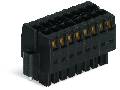 1-conductor female connector, 2-row; 100% protected against mismating; Screw flange; 1.5 mm²; Pin spacing 3.5 mm; 28-pole; 1,50 mm²; black