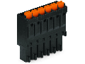 1-conductor female plug; push-button; direct marking; 1.5 mm²; Pin spacing 3.5 mm; 4-pole; 1,50 mm²; black