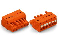 1-conductor female plug; push-button; 2.5 mm²; Pin spacing 5.08 mm; 16-pole; 2,50 mm²; orange